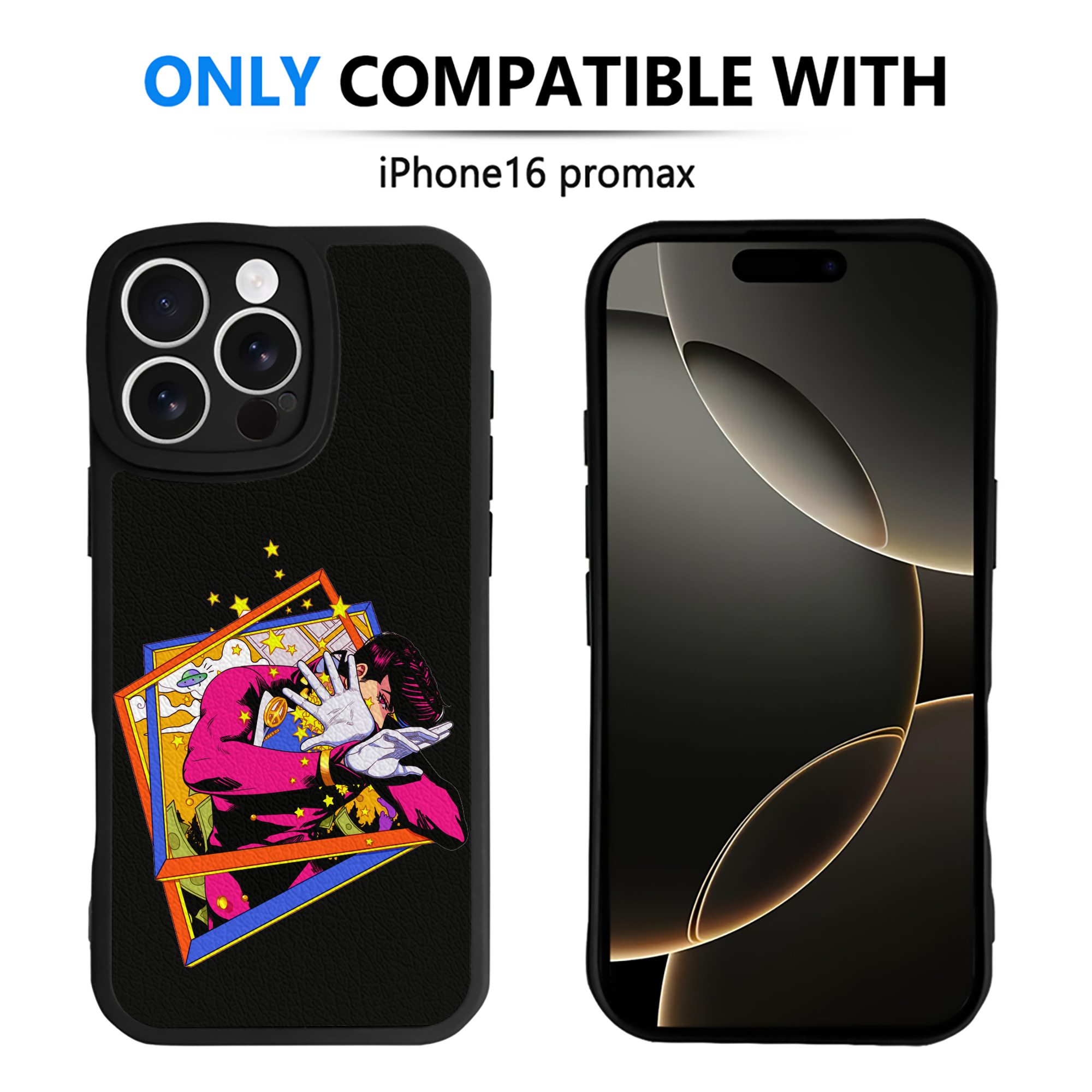 （画像用） ジョジョの奇妙な冒険 ひがしかた じょうすけ JoJo's Bizarre Adventure Higashikata Josuke 【iPhone 16シリーズ対応】シリコンスマホケース（レザー調） 材質：シリコン